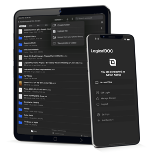 LogicalDOC App on iPad and iPhone