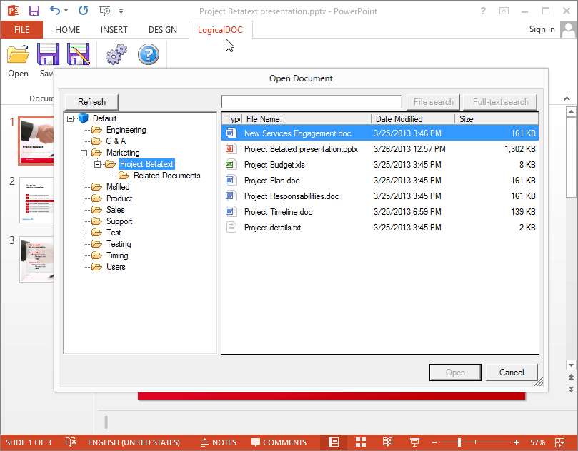 LogicalDOC MS Office Addin