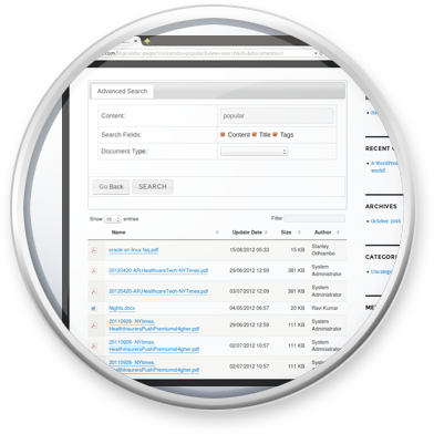 LogicalDOC Wordpress explorer